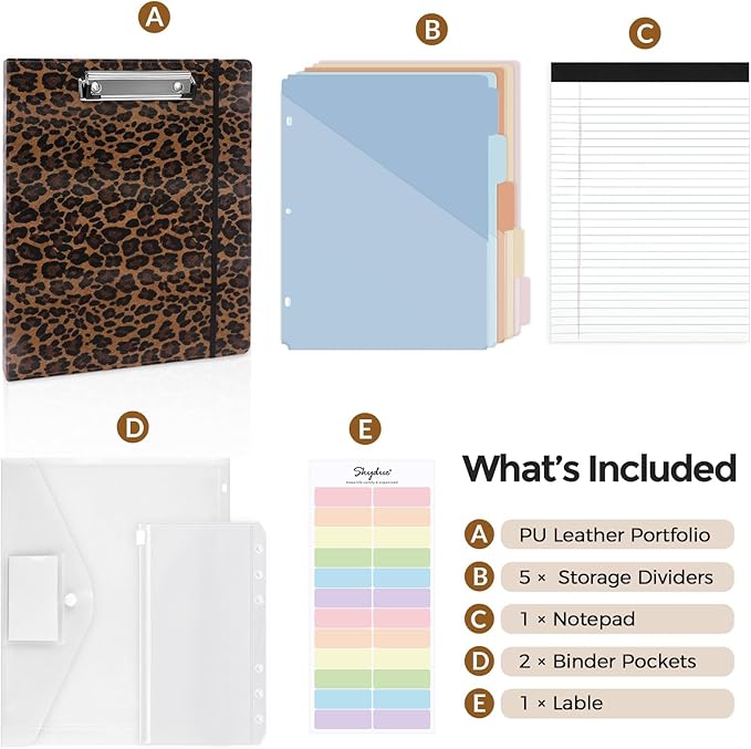 SKYDUE 1 Inch 3-Ring Binder - Image 3