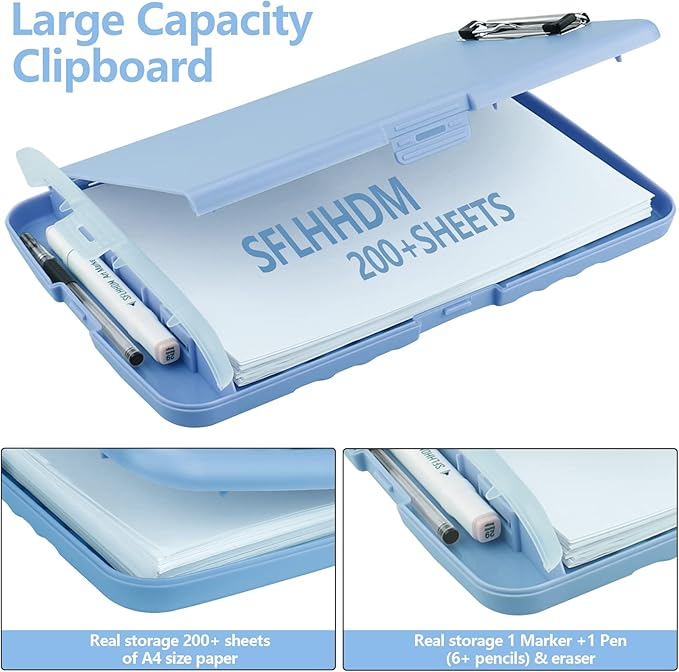 SFLHHDM Clipboard with Pen Holder, Legal Size Nursing Clipboard with Storage - Image 2