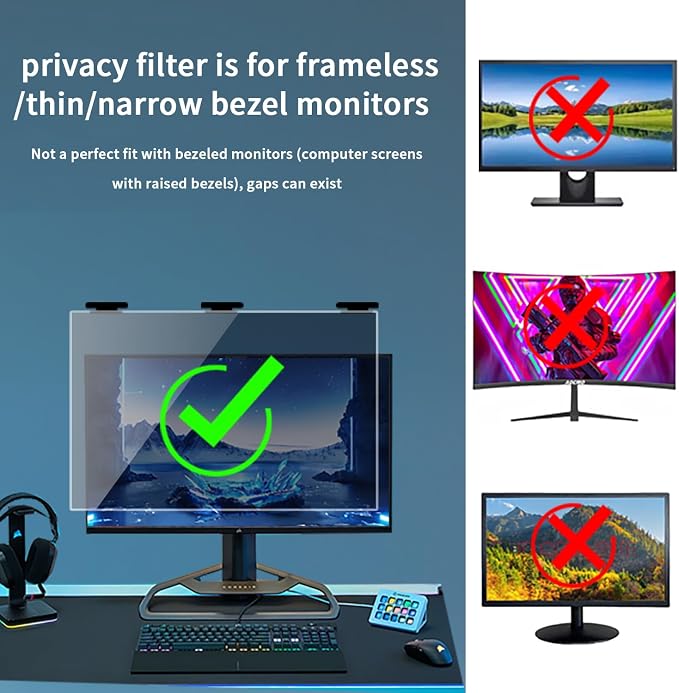 22 Inch Magnetic Hanging Computer Privacy Screen - Image 2