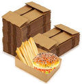 Nexboraque 100 Pack Disposable Paper Trays, Rectangular Kraft Food Containers by Nexboraque