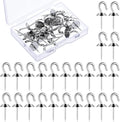 Hotop 60 Pieces Push Pin Wall Hooks Metal Thumb Tack Hangers Iron Alloy Nail by HOTOP