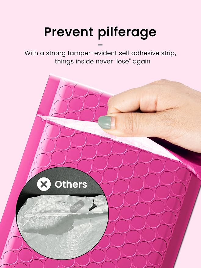 GSSSUSA Bubble Mailers 4x8 Inch 50 Pack Padded Envelopes Usable Size 4x7 Inch - Image 7