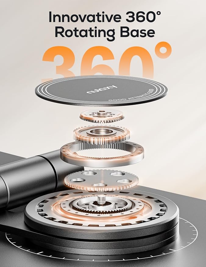 Nulaxy 360 Rotating Cell Phone Stand, Fully Adjustable Foldable Desktop Phone - Image 3