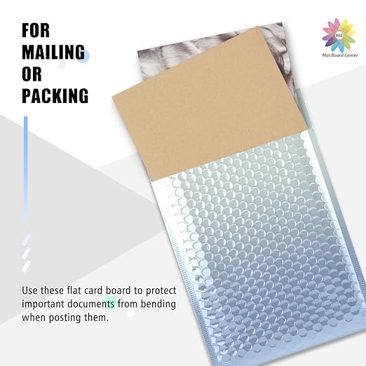 Mat Board Center, 50 Corrugated Cardboard Sheets 9x12 Inches Flat Card Board - Image 5