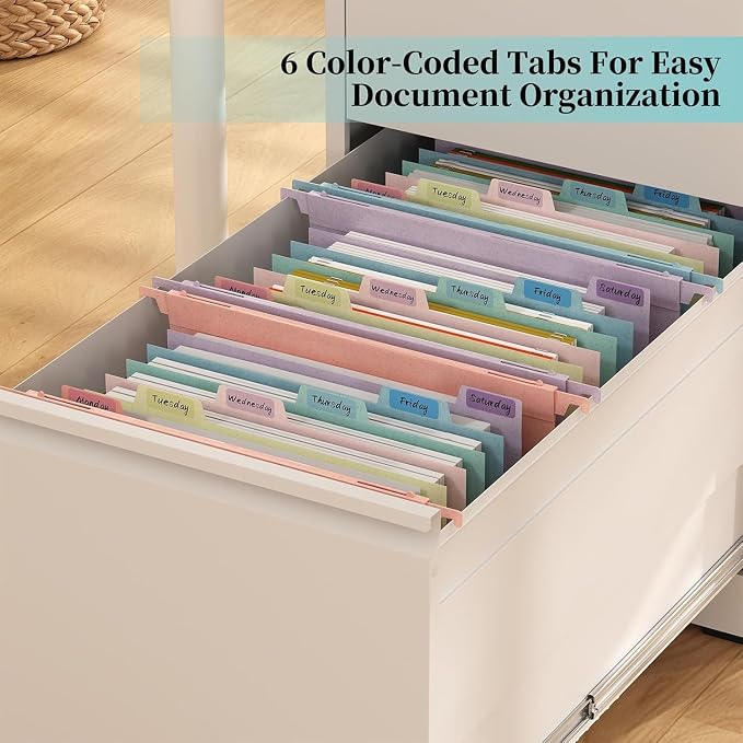 Expanding Hanging File Folders for Filing Cabinet, 7 Accordion Pockets Filing - Image 4