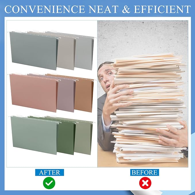 Yaomiao 48 Pcs 11.6 x 9 Inches Decorative Hanging File Folders - Image 6
