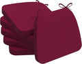 AAAAAcessories D-Shaped Chair Cushions, Machine-Washable Cover, Wine Red by AAAAAcessories