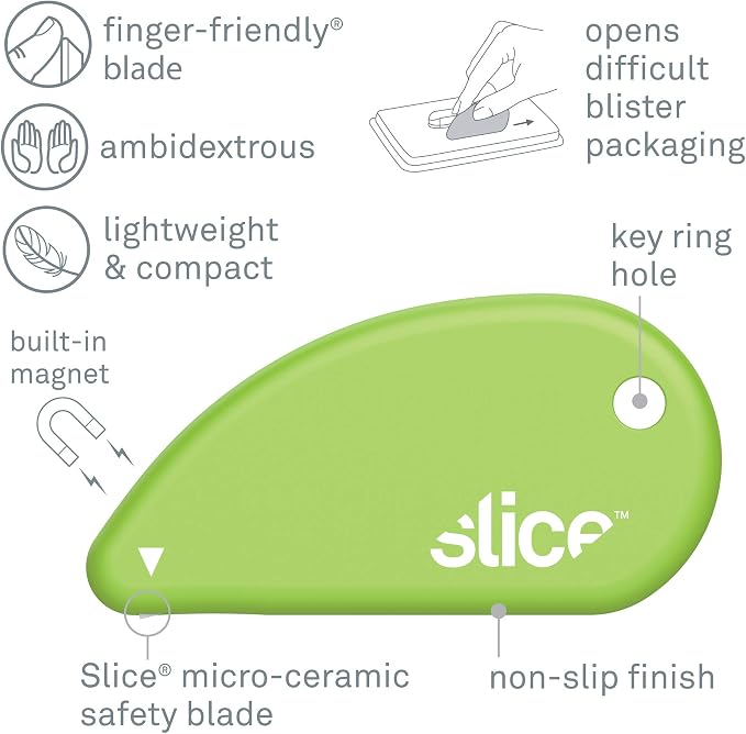 Slice Micro Ceramic Blade, Safety Cutter, Finger Friendly, Cuts Blister - Image 3