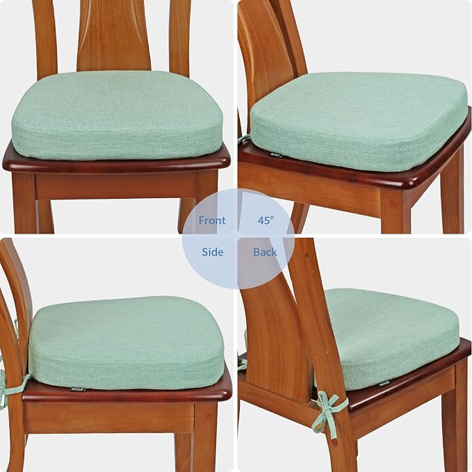 BUYUE Thickened 2.5" Friendly Woven Fabric Dining Chair Cushion, U-Shape High - Image 4