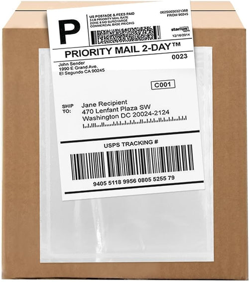 100 Count 4.5" x 6" Shipping Label Envelopes, Top Loading by GPI+POLY
