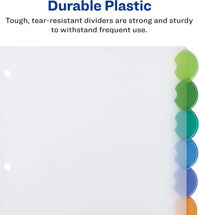 Avery Insertable Style Edge Plastic Dividers - Image 5