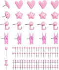 KEYDUACU 150 Pcs Pink Push Pins Set, Metal Thumb Tacks, Decorative Push Pins by KEYDUACU