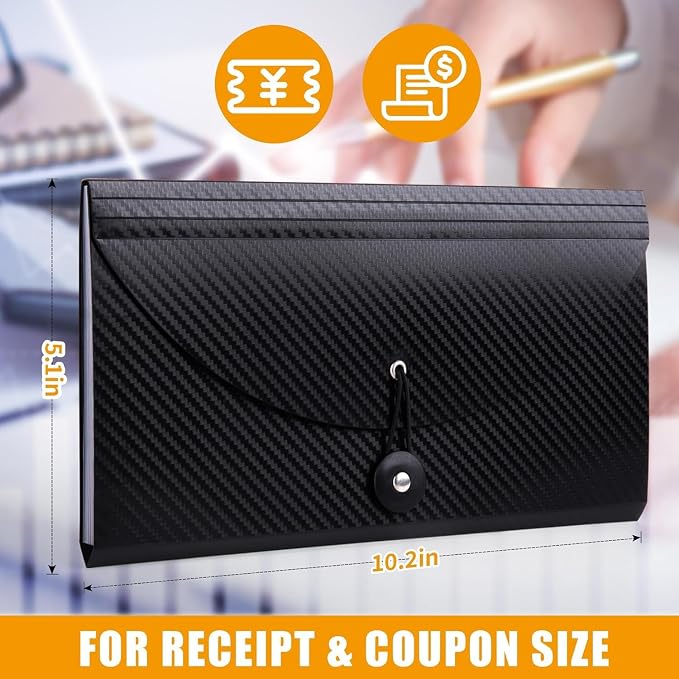 2Pcs Receipt Coupon Organizer, 13 Pockets Small Accordion File Organizer - Image 2