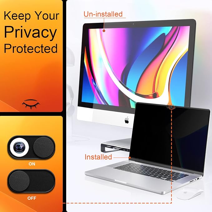 Mamol Magnetic Privacy Screen MacBook Pro 16 Inch 2021-2026, Removable Anti - Image 5