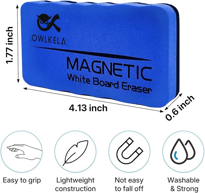 OWLKELA 72Pcs White Board Erasers, Magnetic Dry Erase Eraser Ideal - Image 2