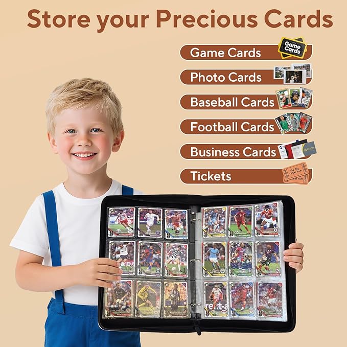 Baseball Card Binder 9 Pocket, 1080 Pockets Trading Card Binder - Image 2
