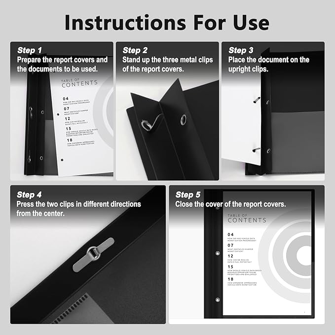 Ndsox 30 Packs Clear Front Report Covers - Image 7