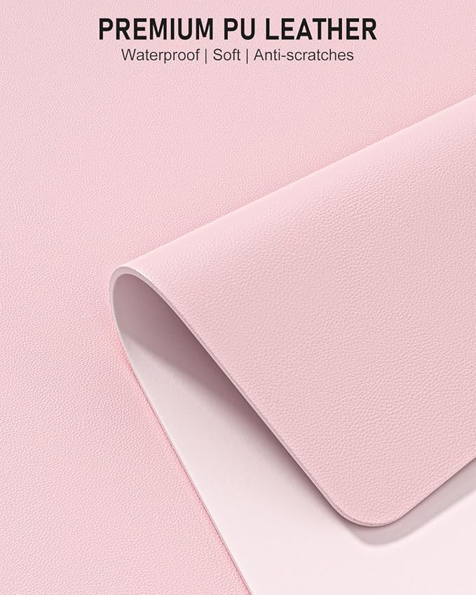Desk Pad, 23.6" x 13.8" PU Leather Non-Slip Desk Mat Large Mouse Pad - Image 3