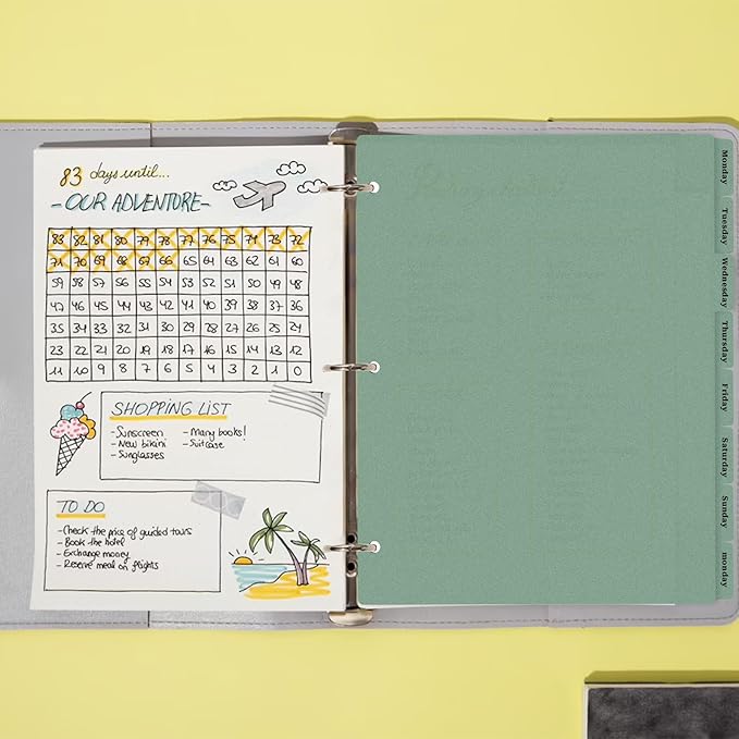 3 Ring Dark Green Binder Dividers - Image 3