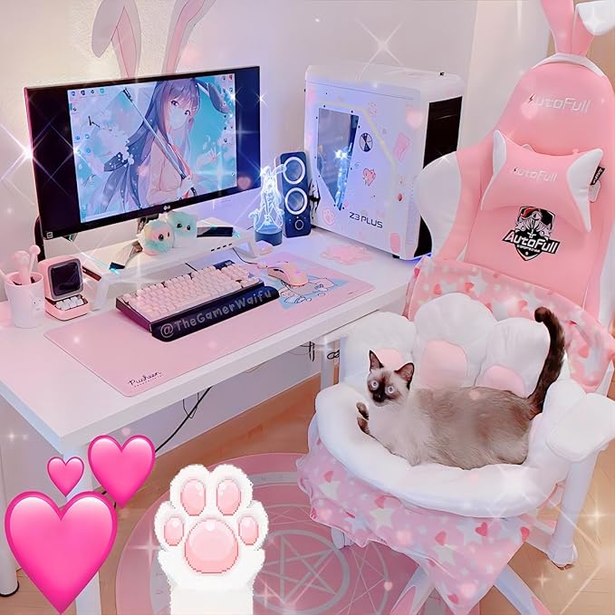 Ditucu Cat Paw Cushion Kawaii Chair Cushions 27.5 x 23.6 inch Cute Stuff Seat - Image 4
