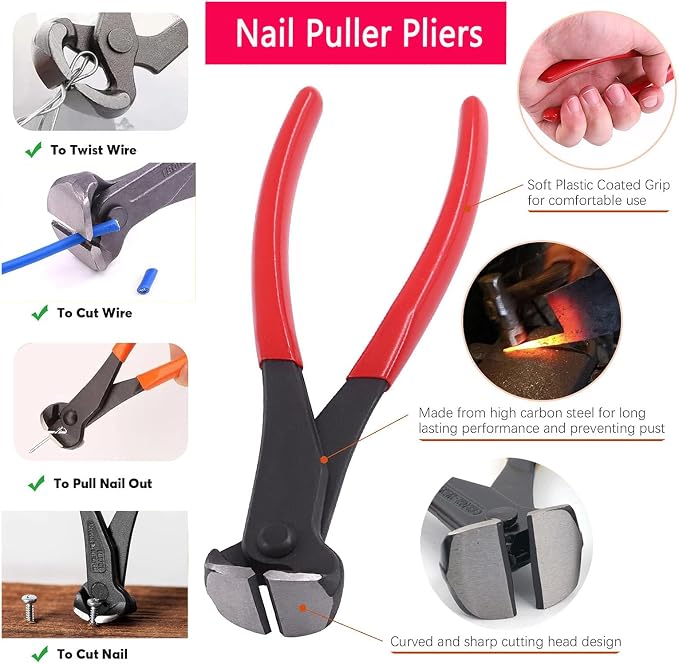 Construction and Upholstery Staple Remover Tack Puller Nail Remover Tool Set - Image 3