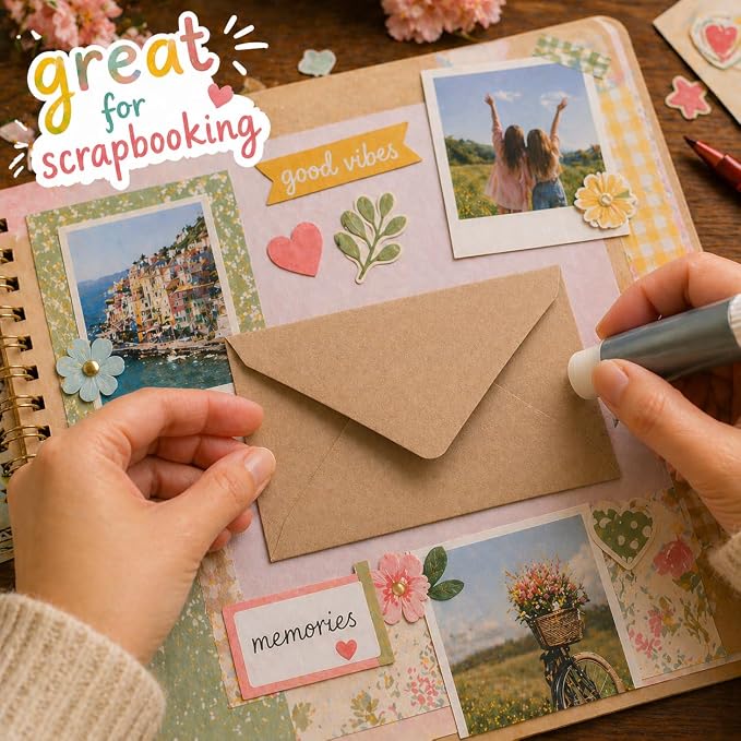 Kraft Mini Envelopes Brown Kraft Envelopes - Image 4