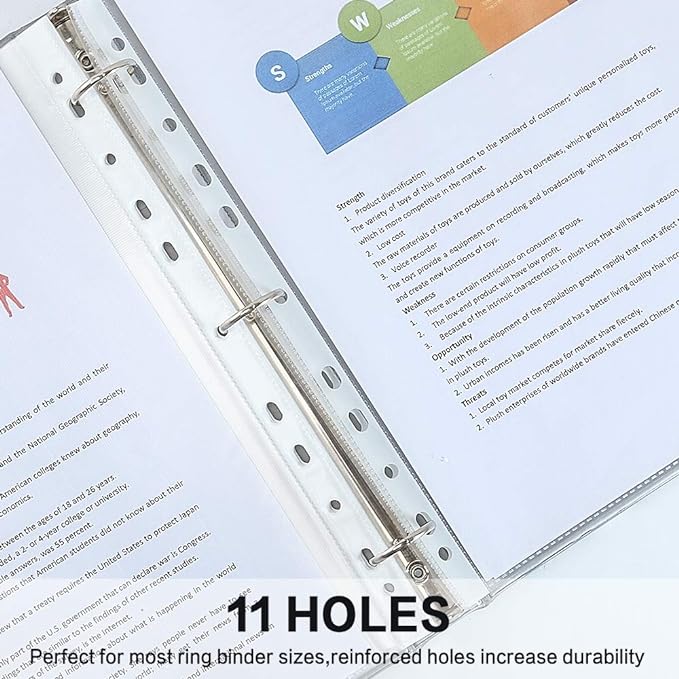 Sheet Protectors, HERKKA 600 Pack Upgrade Clear Plastic Page Protectors Sheet - Image 4