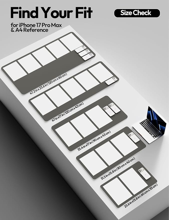 YSAGi Leather Desk Protector, Office Mat, Large Mouse Mat, Non-Slip PU Leather - Image 5
