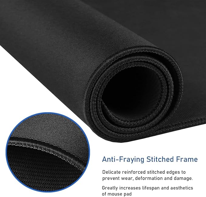 Large Mouse Pad, Durable Non-Slip Natural Rubber Base Desk Mousepad - Image 6