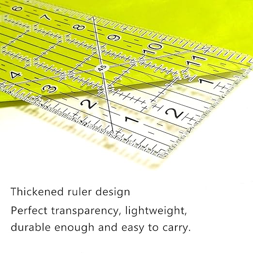 Sewing Ruler, 5 Piece Quilting Rulers, 3 x17 Inch, 1.5 x17 Inch, 3 x12 Inch - Image 2