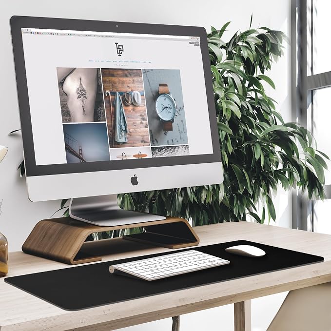 31.5" x 15.7" Waterproof Fabric Desk Pad, Rubber Anti-Slip Base, Stitched Edges - Image 6
