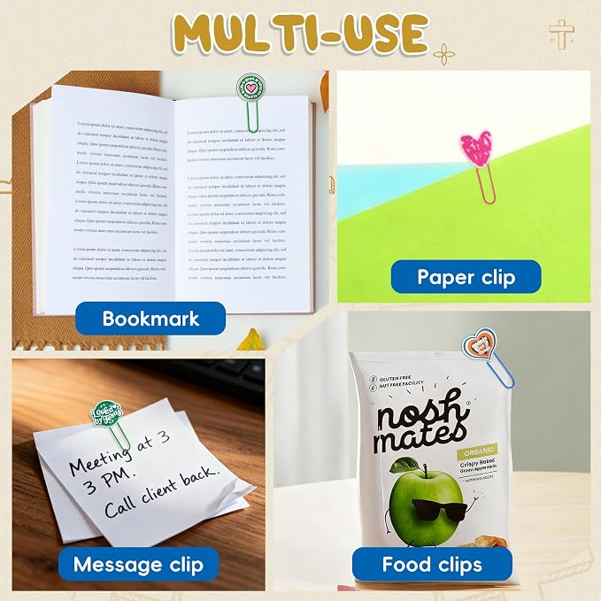 30 PCS Jesus Paper Clips Metal Paperclip Large Size Paper Clip Cute Bookmark - Image 5