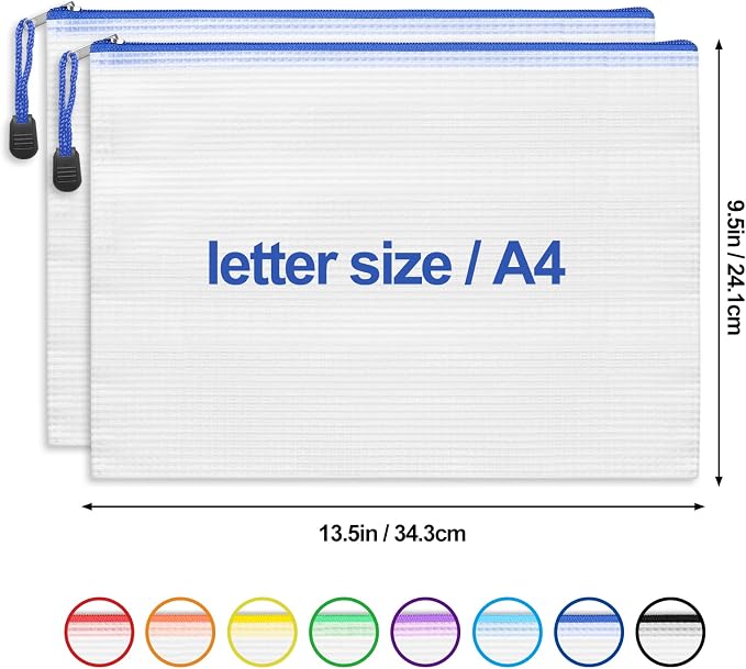 EOOUT 24pcs Mesh Zipper Pouch Bags, - Image 2