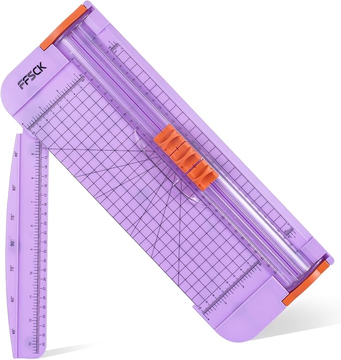 A4 Purple Paper Cutter Slider 12 Inch Titanium Straight Paper Trimmer, Paper by FFSCK