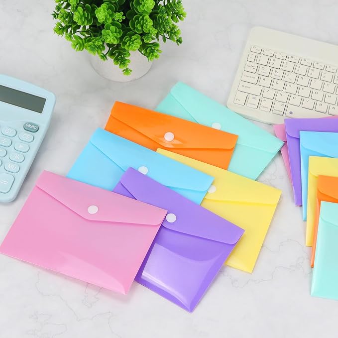 Plastic Envelopes 10 Pack Clear Document Folders，Plastic Envelopes - Image 6