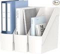 Delifox 3 Pack Magazine Rack, Plastic File Folder Bin Desk Organizer by Delifox