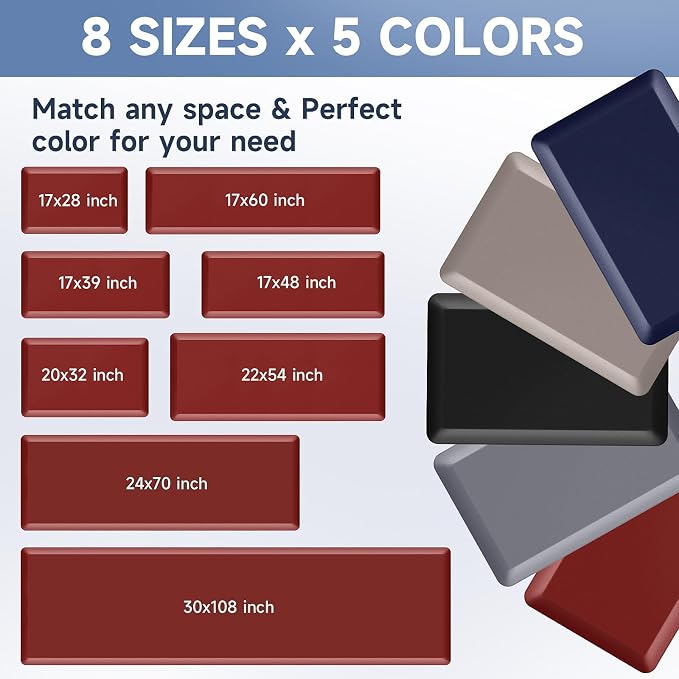 4/5 Inch Thick Kitchen Mat Anti Fatigue Mat Kitchen Rugs Kitchen Decor Non-Slip - Image 4