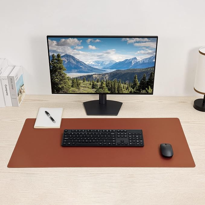 Desk Pad Blotter, Wolaile 36x17 in Large PU Leather Mouse Pad, Waterproof - Image 6