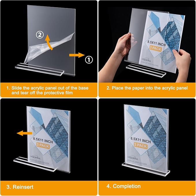 Acrylic Sign Holder 5 x 7 Inch 6 Pack - Image 6