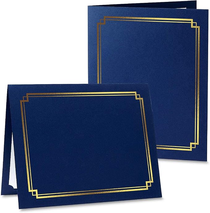 Fine Stationery Classic Blue Certificate Folder - Image 3