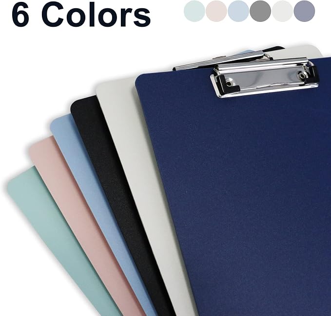 BOMEI PACK Office Plastic Clipboards, 12.5 x 9 Inch A4 Letter Size - Image 2