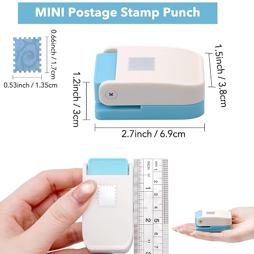 3 Pcs Stamp Punch, 1x0.8inch Medium Stamps Shaped Punch, 1 Inch Square Stamps - Image 7