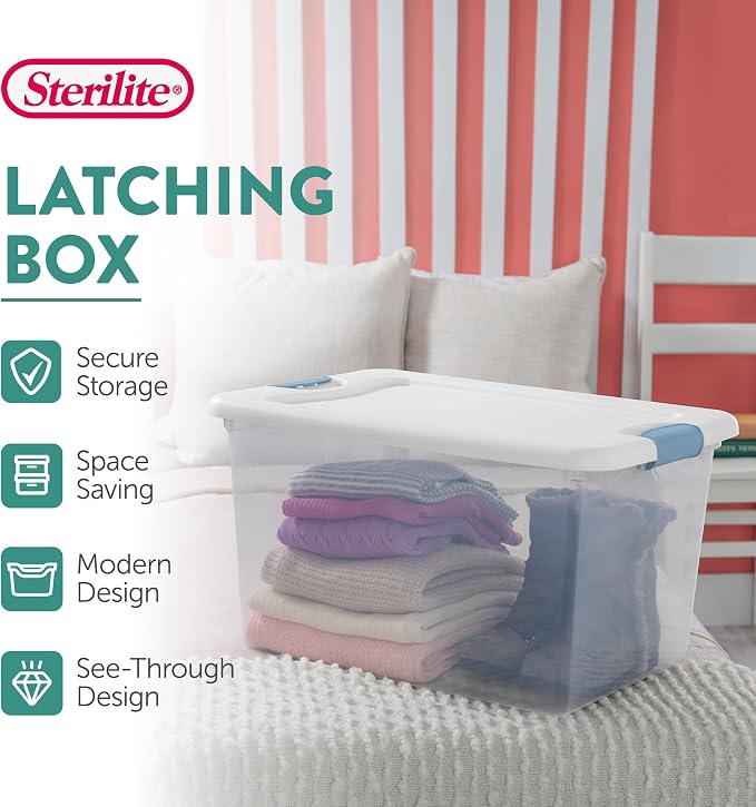 Sterilite 12-Pack Latching Box, 64 Quart - Image 3