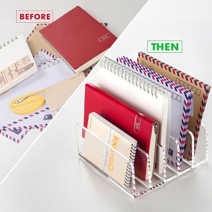 BEYGORM Acrylic Mail Holder, Vertical Letter Sorter - Image 2