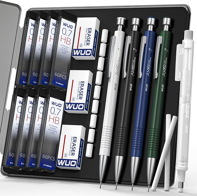 WUO 0.7mm Mechanical Pencil Set by WUO