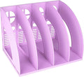 SAYEEC Sturdy Magazine Holder 4 Compartments Plastic Desktop File Organizer by SAYEEC