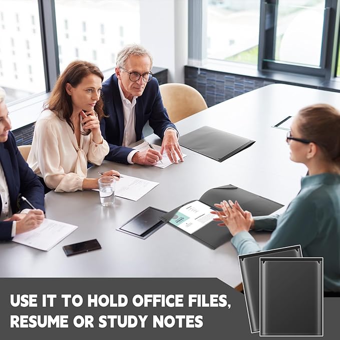 Henoyso 18 Pack Black Plastic Folders - Image 6