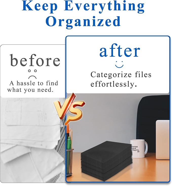 Zzrywuty File folders with Pockets, 50 Pack Paper Folders with Card Slot - Image 4