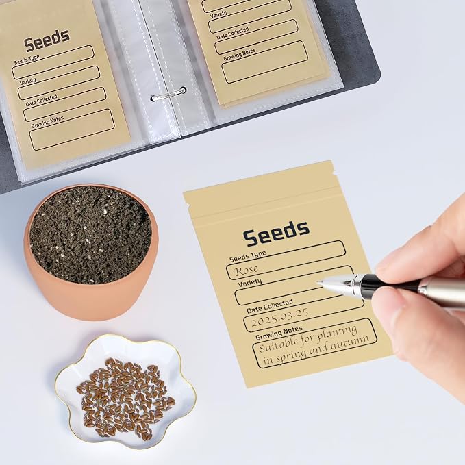 Seed Organizer Binder with 50 PCS Resealable Seed Envelopes - Image 5