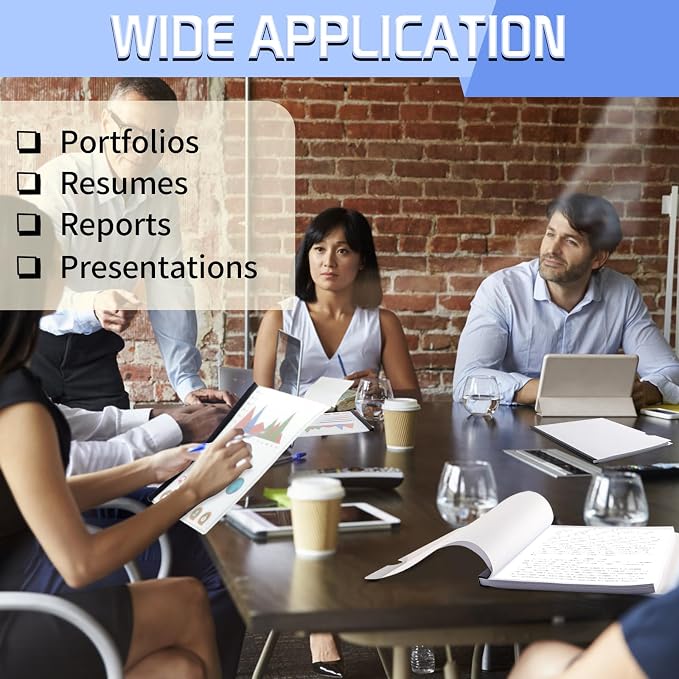 50 Pack Report Covers with Sliding Bar, Presentation Folders Resume Document - Image 6